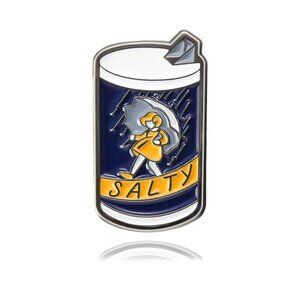 Salty Girl Pins, Enamel Hat Pins for Backpacks Brooches and Pins for Girls as My